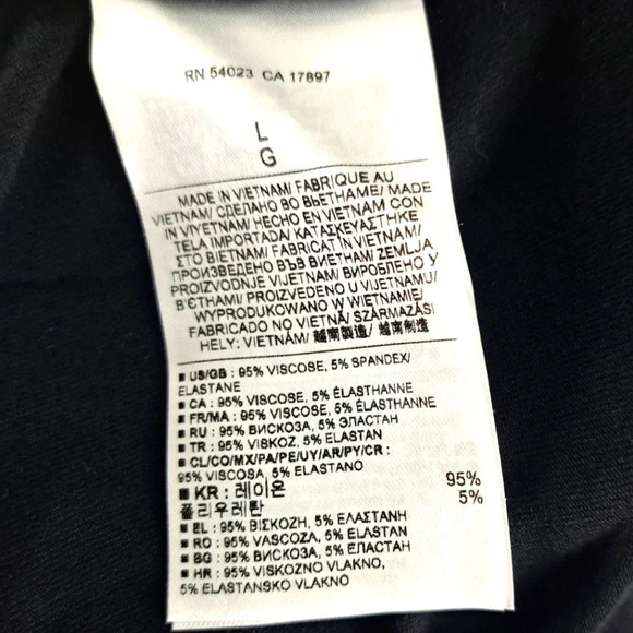 NWT Banana Republic Black Jersey Knit 3/4 Sleeve Layer Dress sz L - Picture 7 of 8